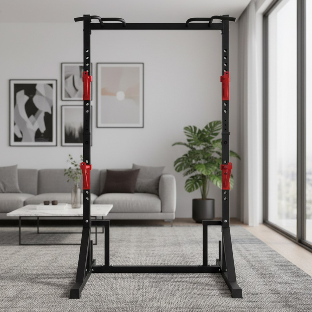 Home Bar And Gym - Regulowany stojak do ćwiczeń z drążkiem