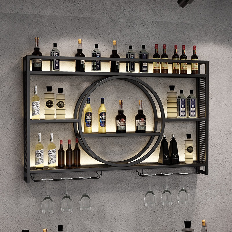 Home Bar And Cabinet - Półka na wino do baru, wisząca