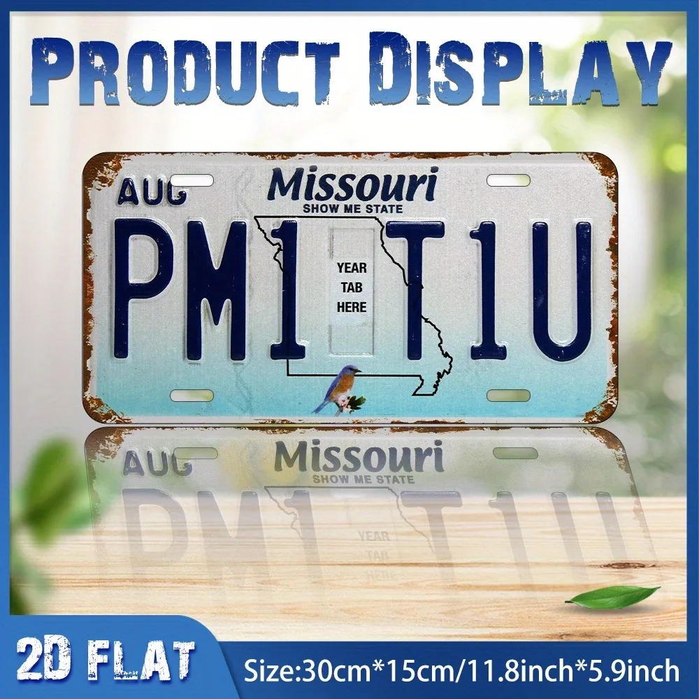 Home Bar Signs - Płaski, retro aluminiowy szyld z niebieskim