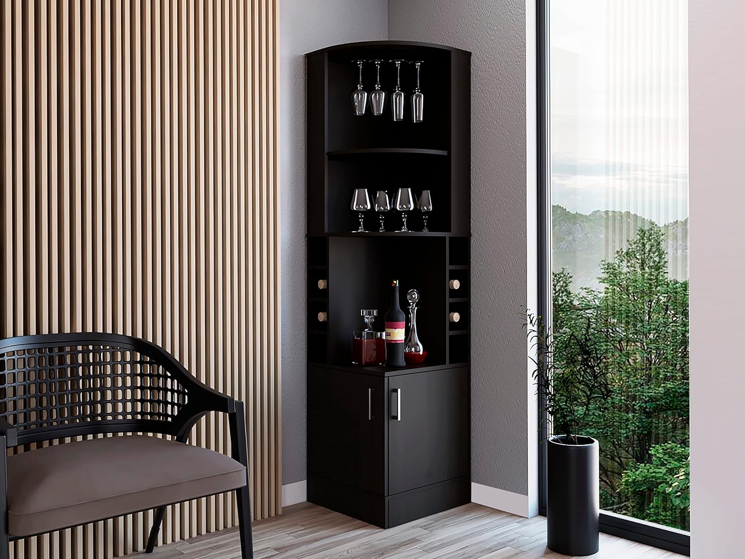 Szafka barowa narożna z 2 półk – Home Bar And Cabinet recenzja i cena