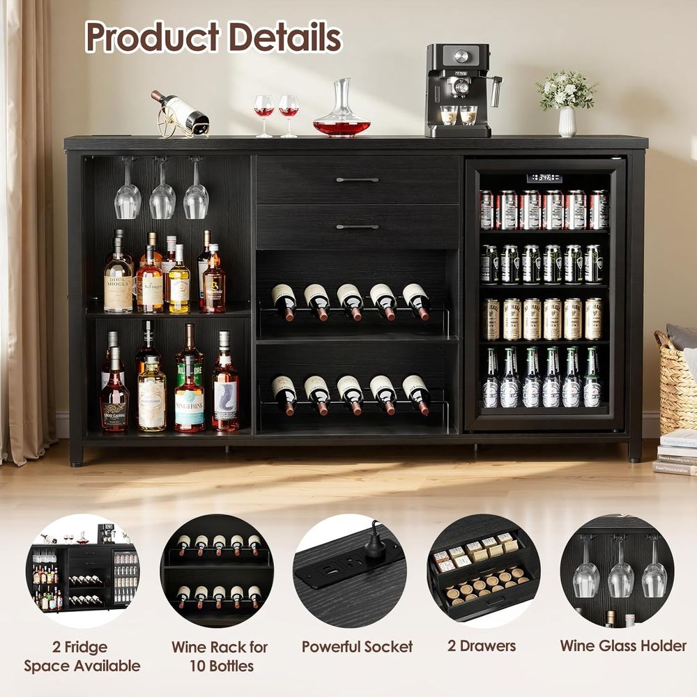 Duża szafka barowa Coee z 2 pr – Home Bar And Cabinet recenzja i cena