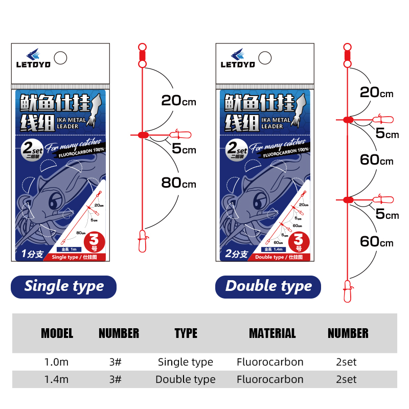 LETOYO żyłka węglowa 2 zestaw  – Jigger Double Sided recenzja i cena