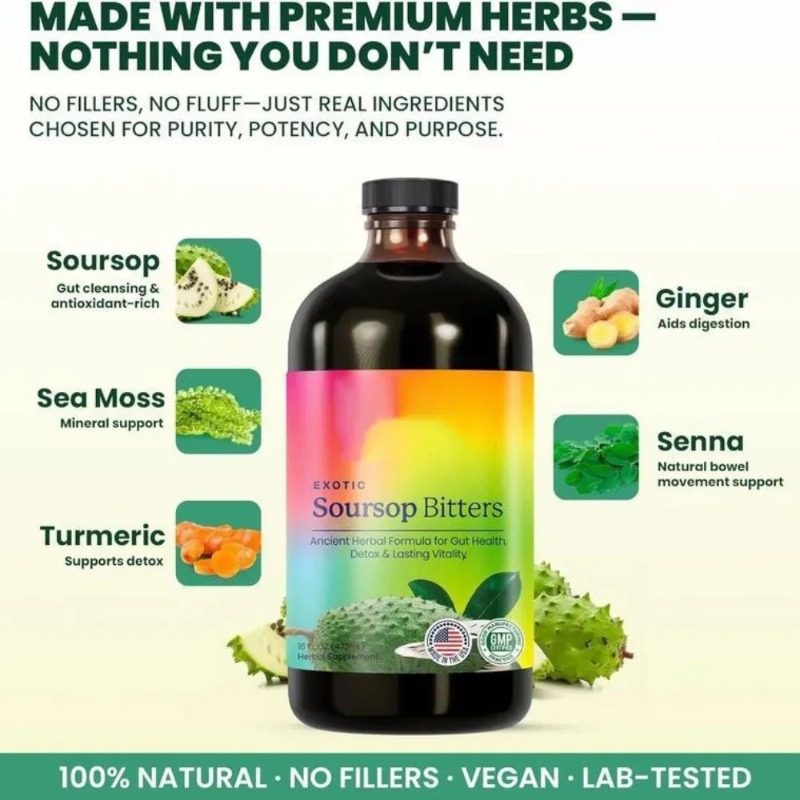 Soursop Bitters Liquid 16 Fl O – Bitters Bottle Set recenzja i cena